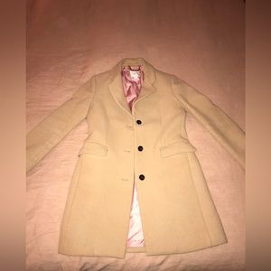 J Crew Top Coat, Camel, Size 2P